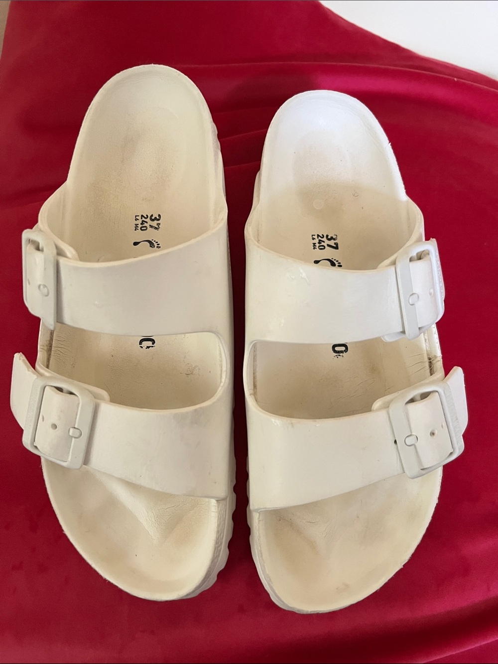 Birkenstock Arizona White EVA Slide Sandals